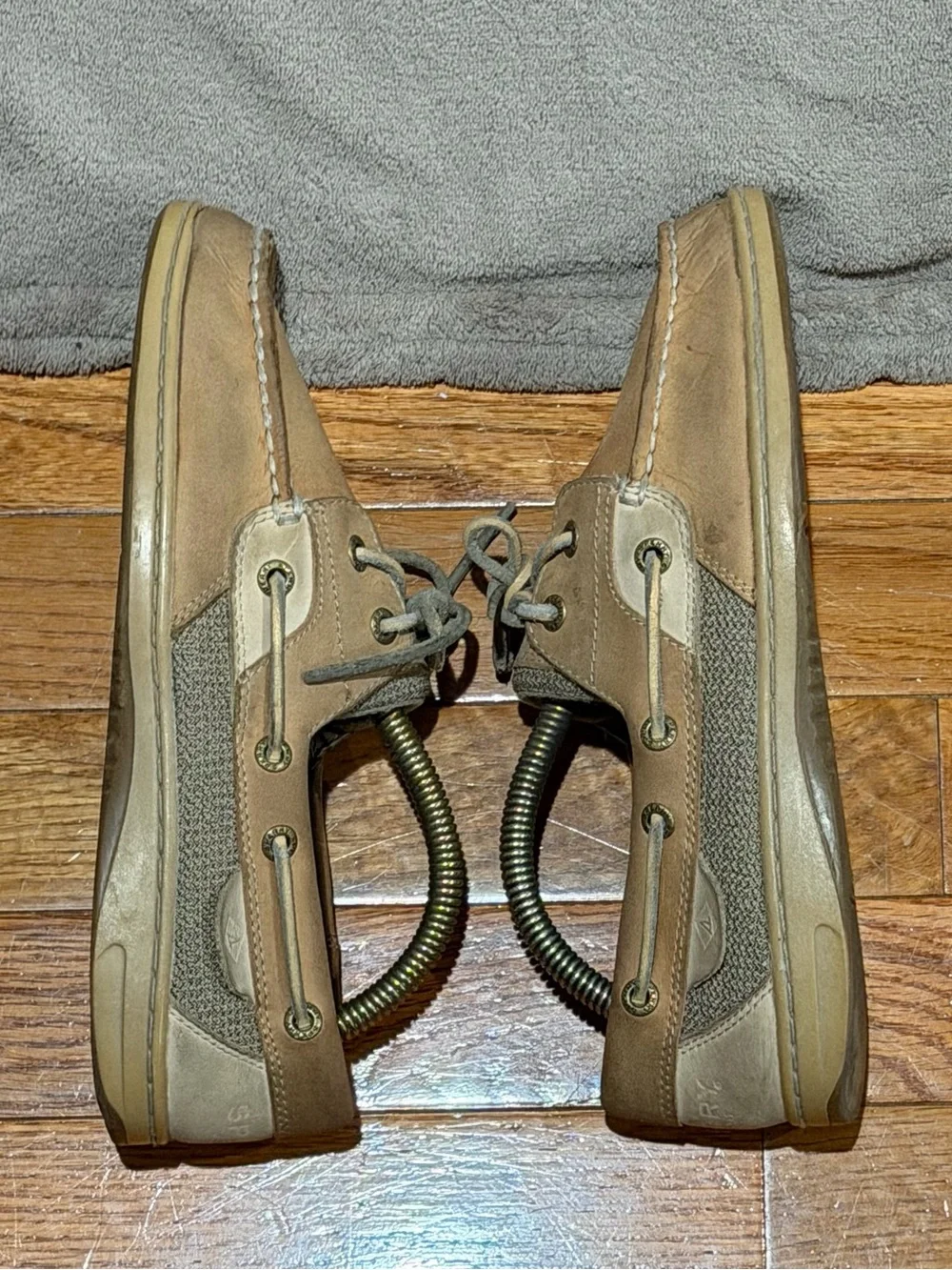 Sperry Top-Sider Angelfish Linen Oat Boat Shoes Womens 7 W Wide 9276619 Leather